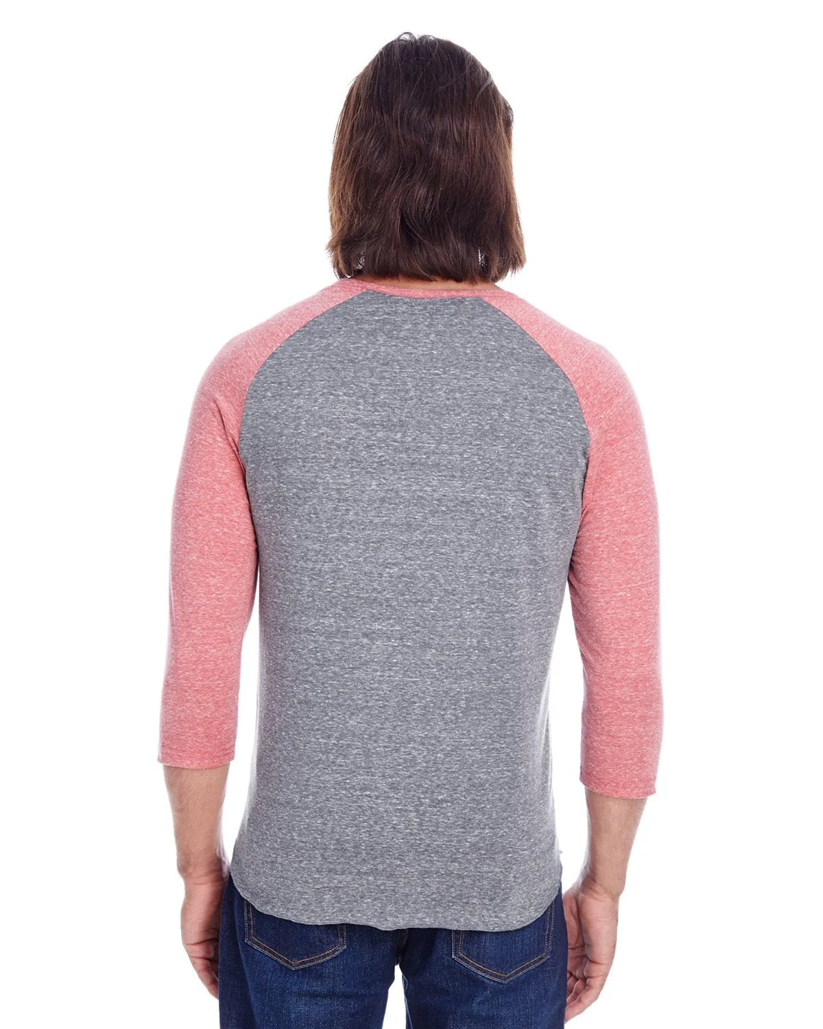 302G-Threadfast Apparel-GREY/ RED TRIBLD