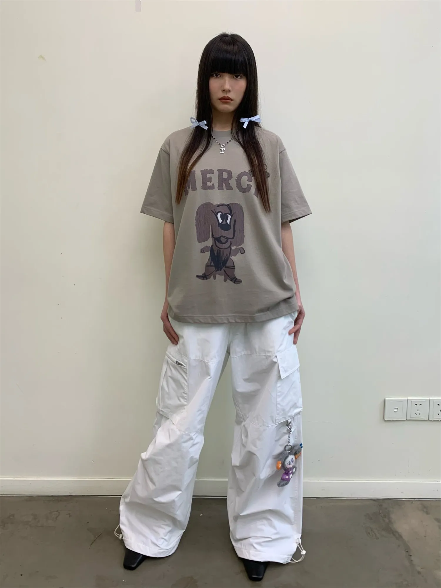 Accordion pocket casual pants