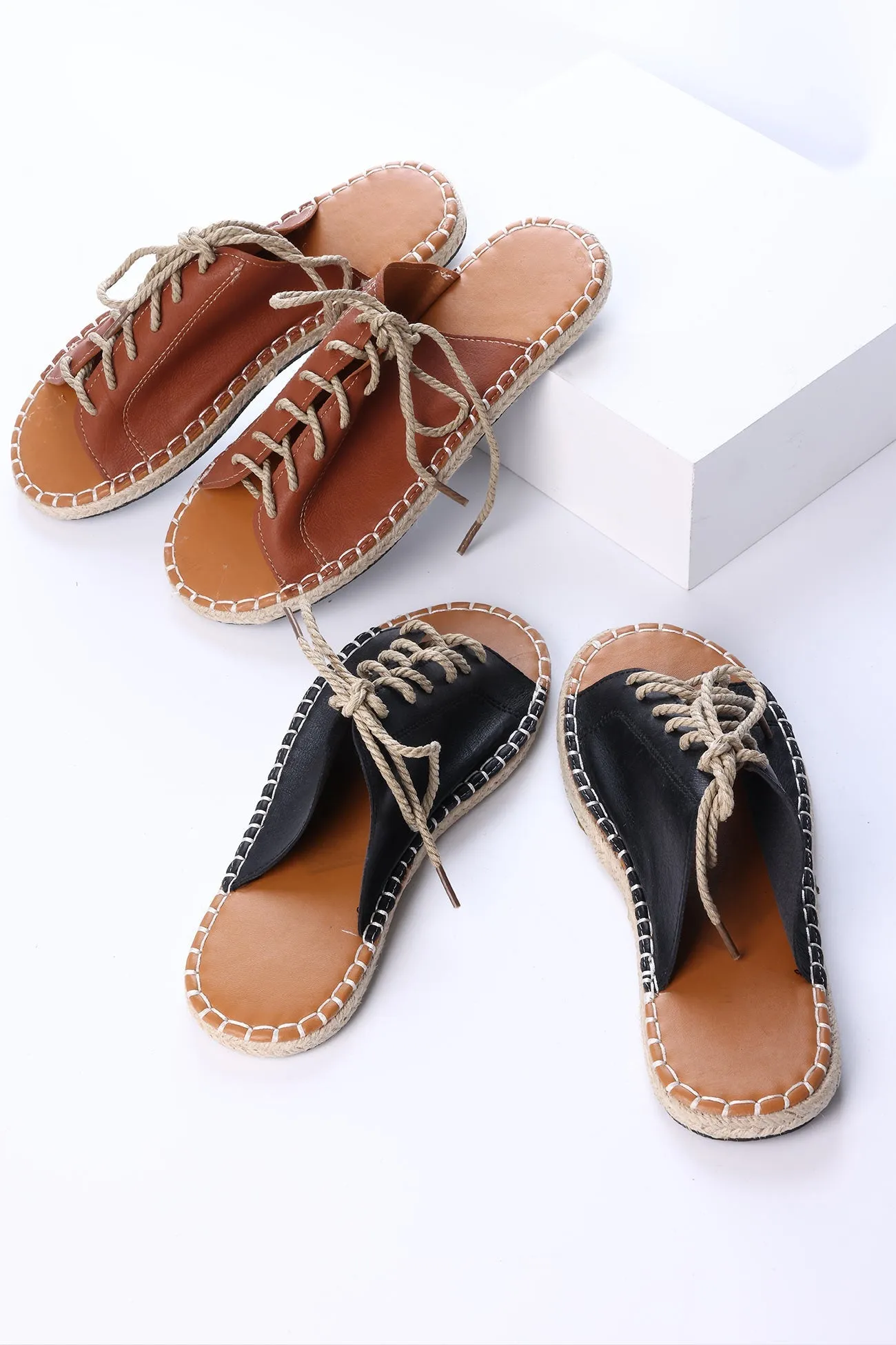 Amozae-Woven Flat Sandals