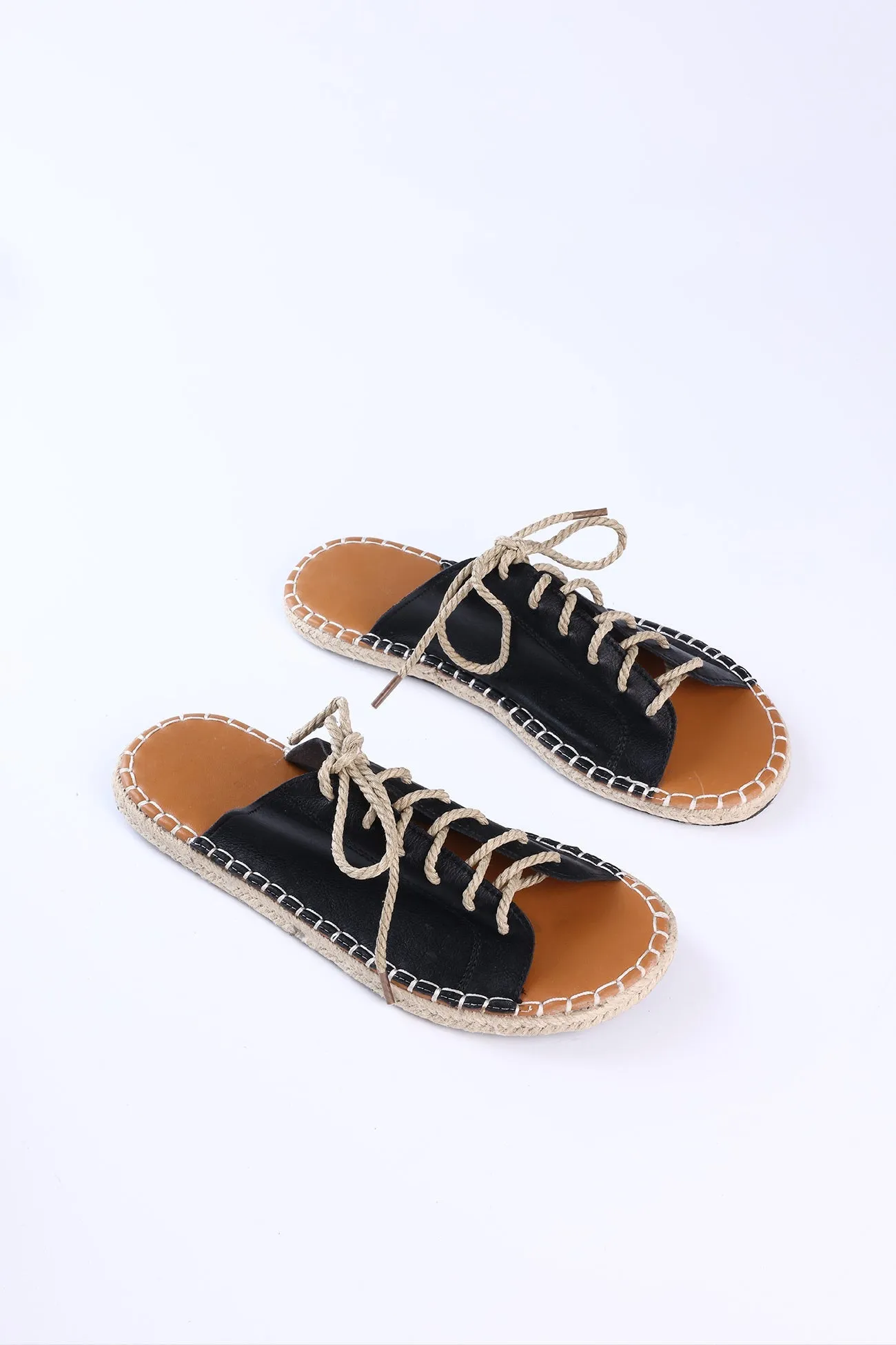 Amozae-Woven Flat Sandals