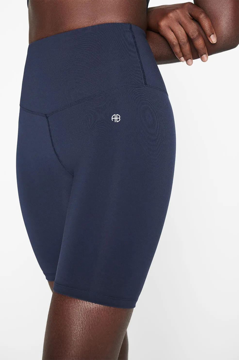 Anine Bing - Blake Biker Short in Pacific Blue