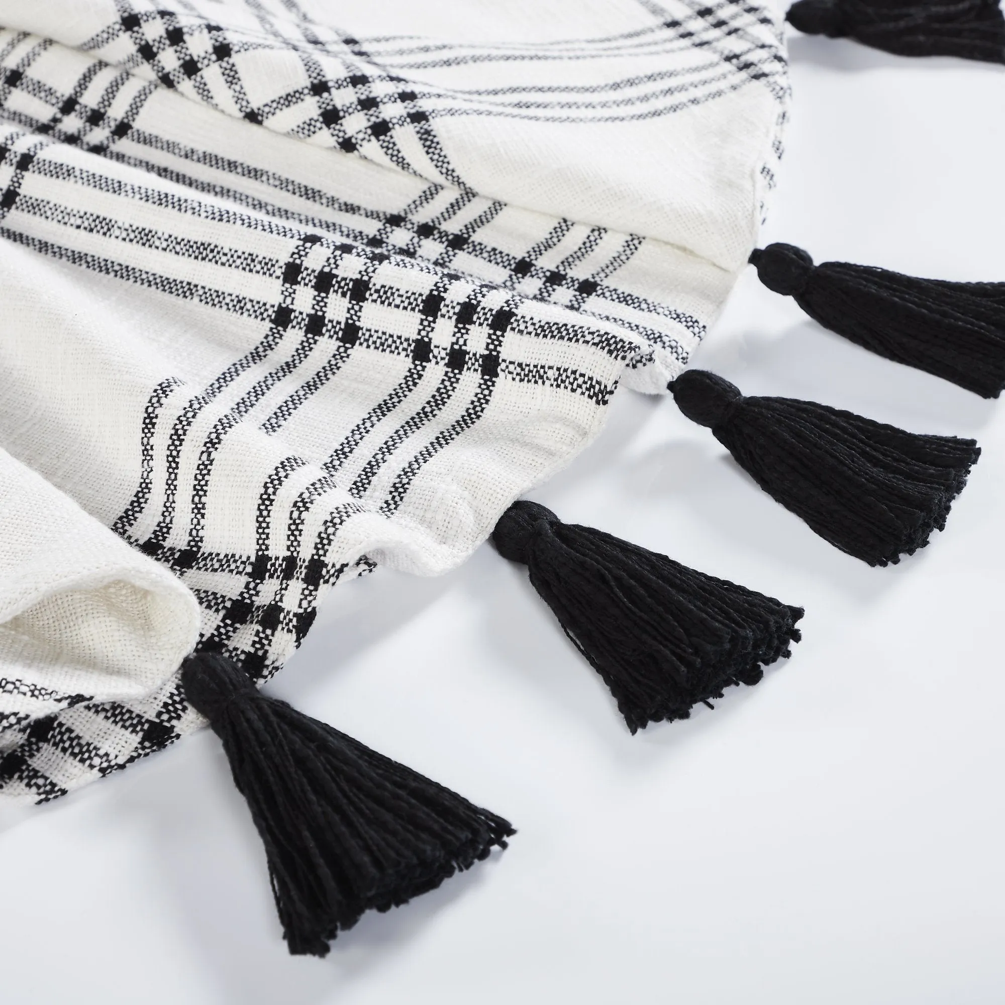 Black Plaid Tree Skirt 48"