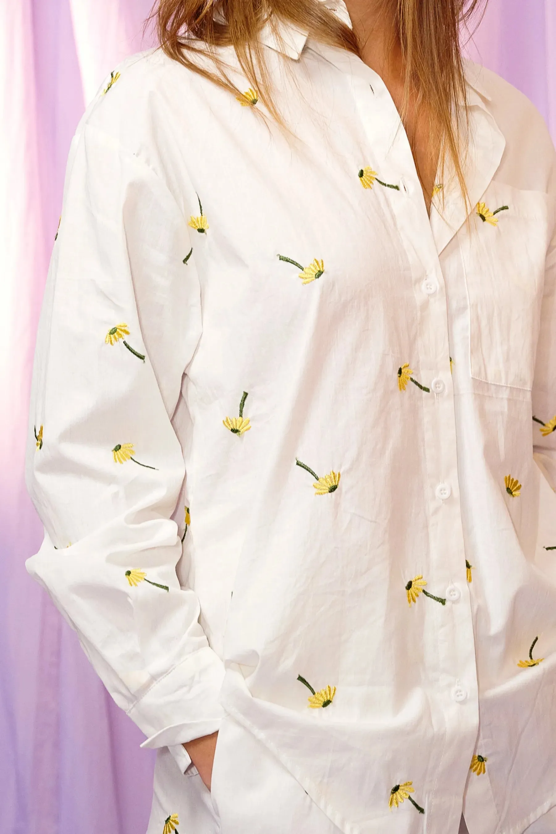 Blossom Shirt - White/Yellow