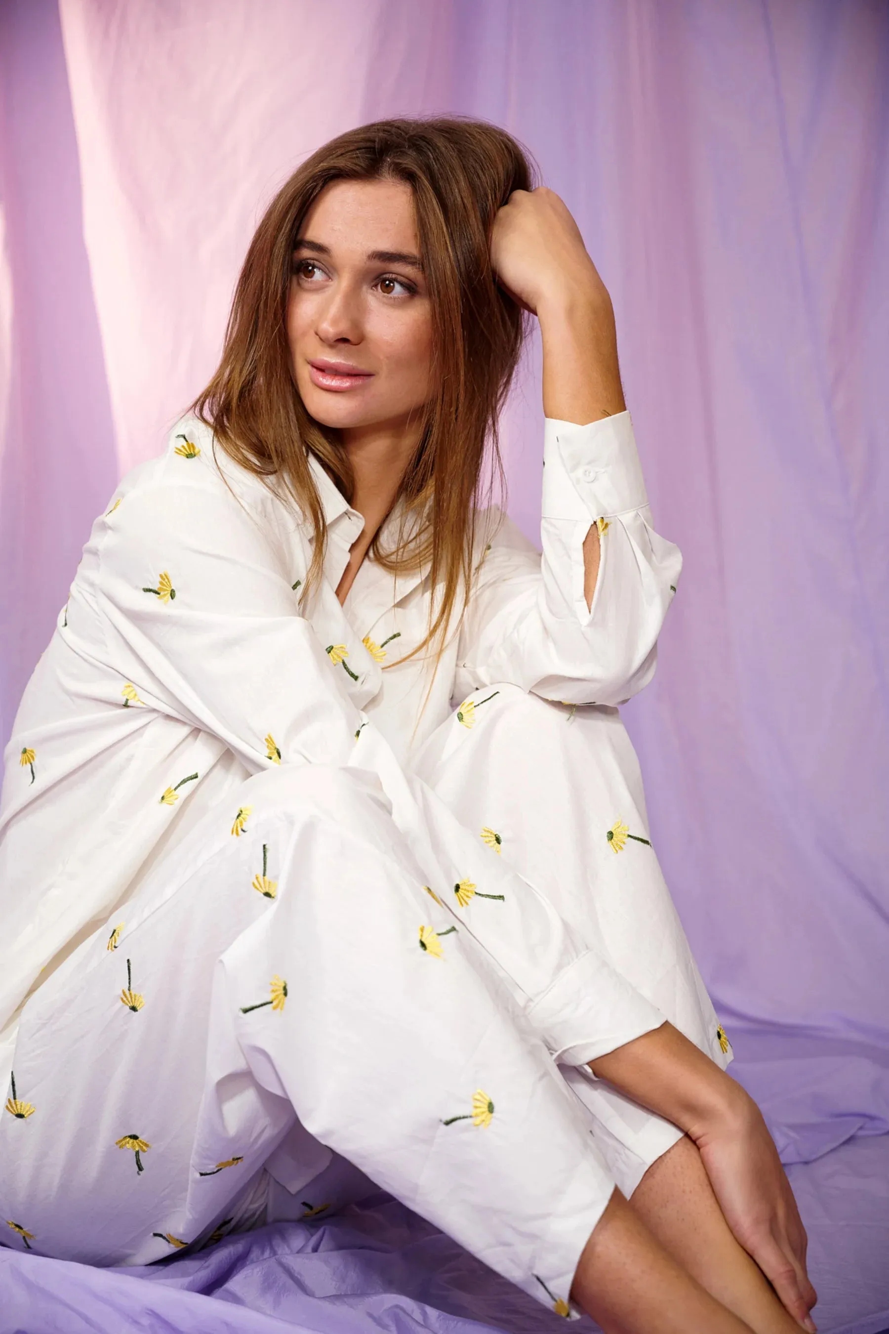 Blossom Shirt - White/Yellow