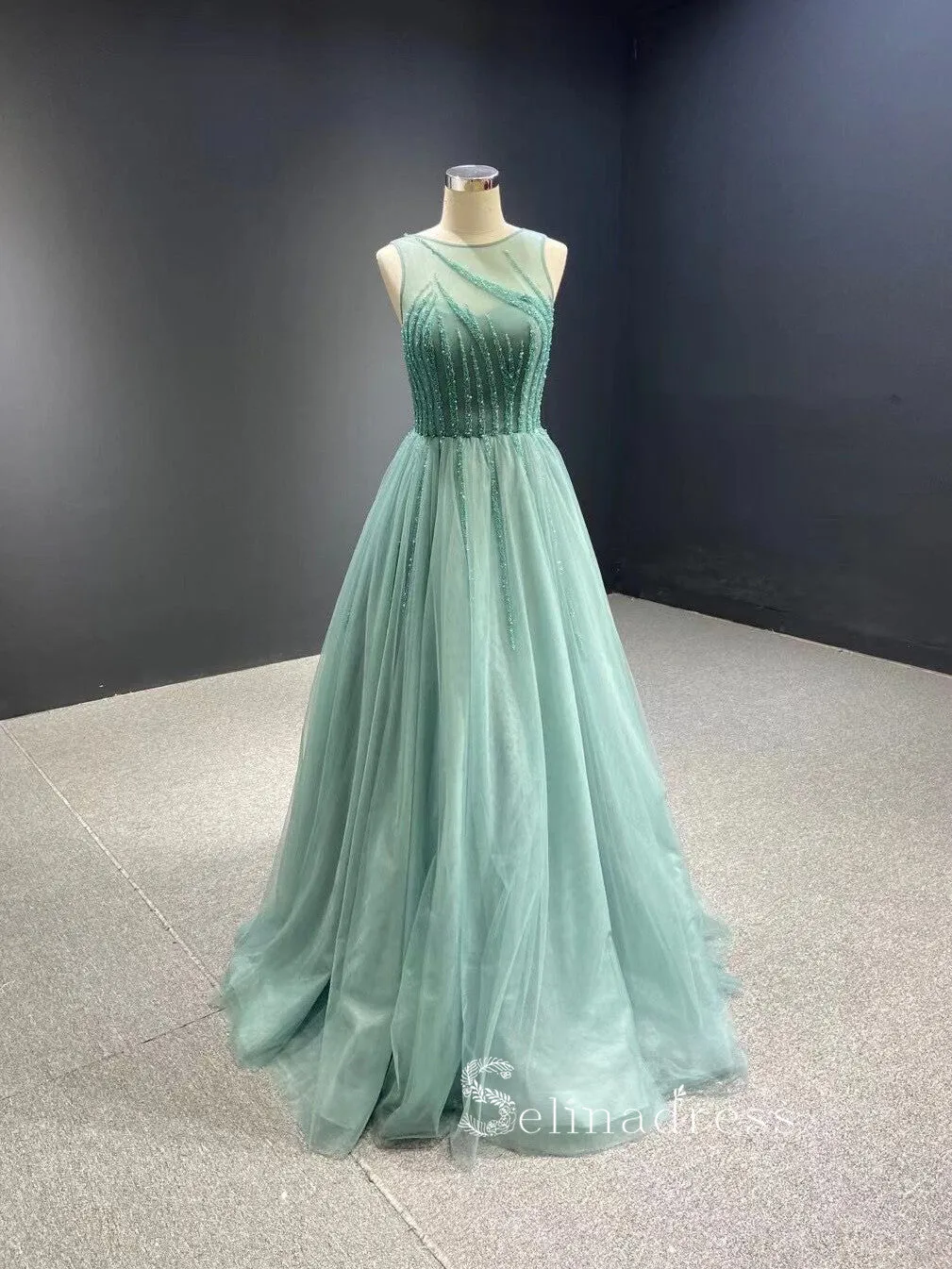 Chic A-line Princess Prom Dress Pink Luxury Custom Evening Gowns DWS6729