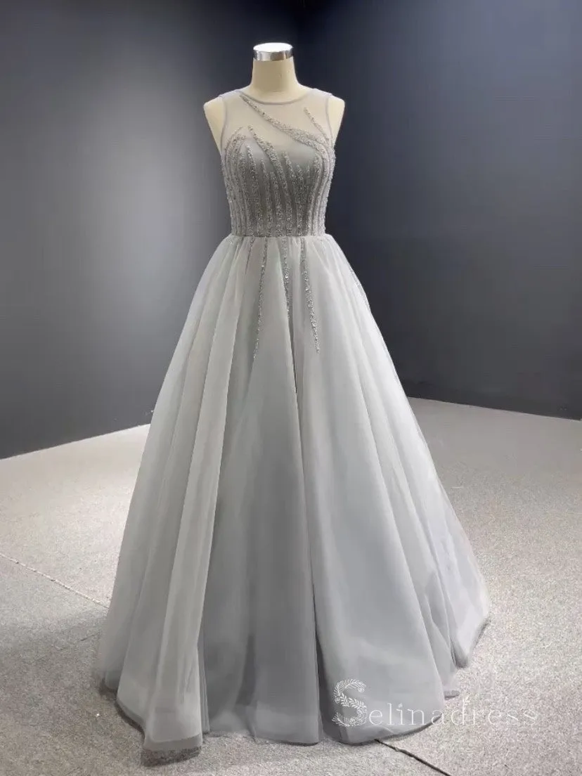 Chic A-line Princess Prom Dress Pink Luxury Custom Evening Gowns DWS6729