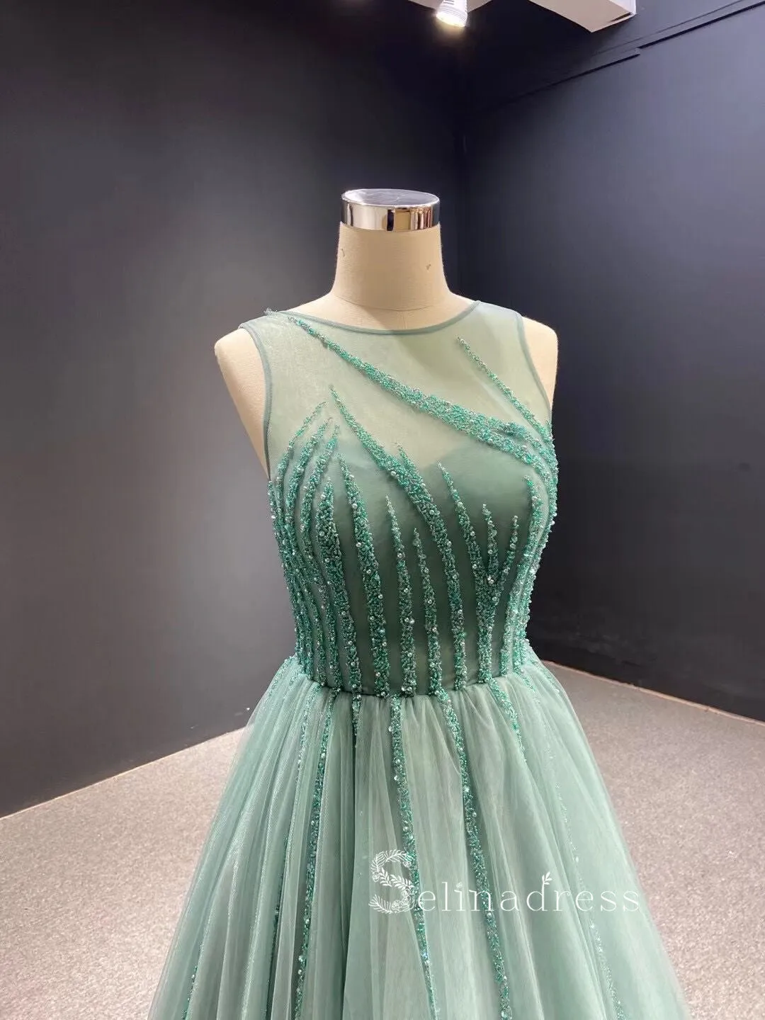 Chic A-line Princess Prom Dress Pink Luxury Custom Evening Gowns DWS6729