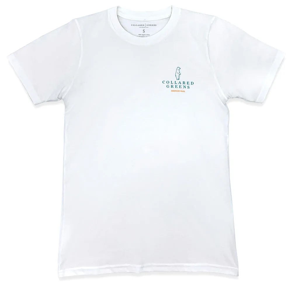 Deep Woods Angler: Short Sleeve T-Shirt - White