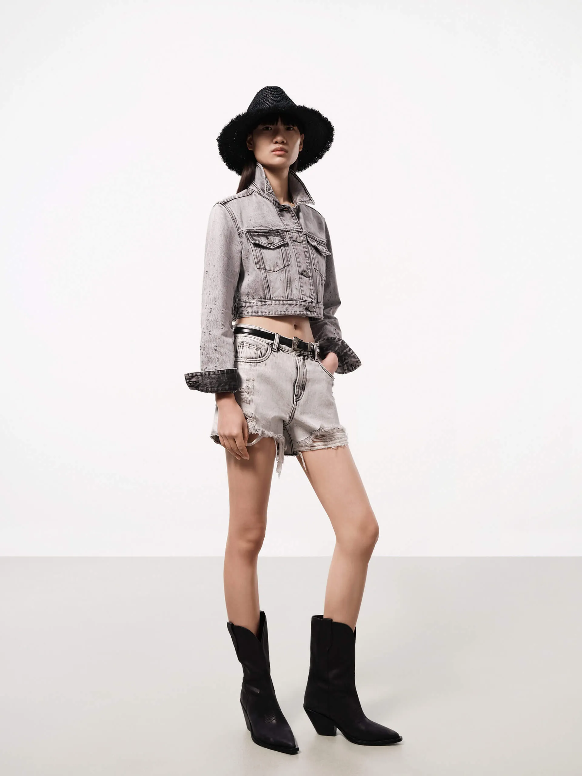 Destroyed Denim Shorts
