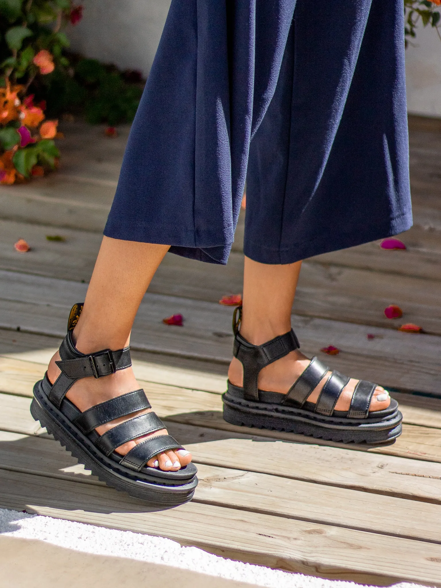 DR. MARTENS BLAIRE SANDAL BLACK BRANDO