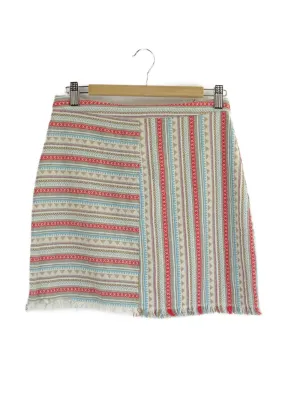 Ebby and I Red, Blue and Brown Patterned Skirt 10 Ebby and I Red, Blue and Brown Patterned Skirt 10