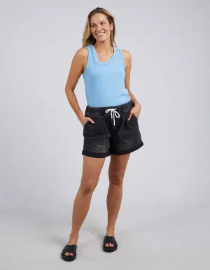 Elm Emma Relaxed Denim Short Washed Black