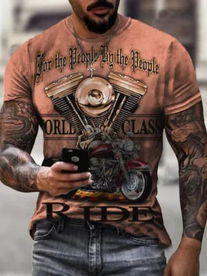 Engine Locomotive Vintage Print  T-Shirt