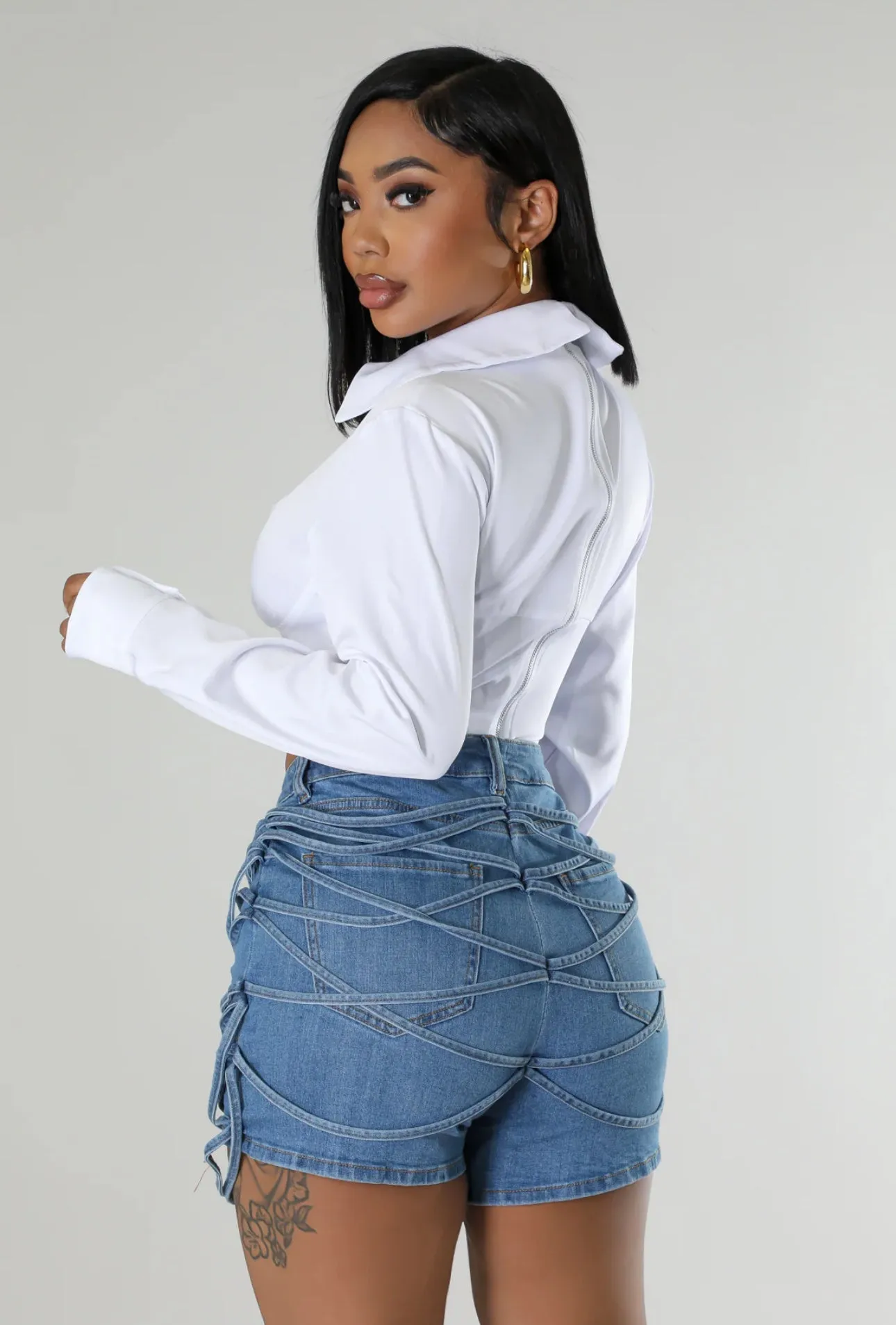 Entanglement Denim Shorts