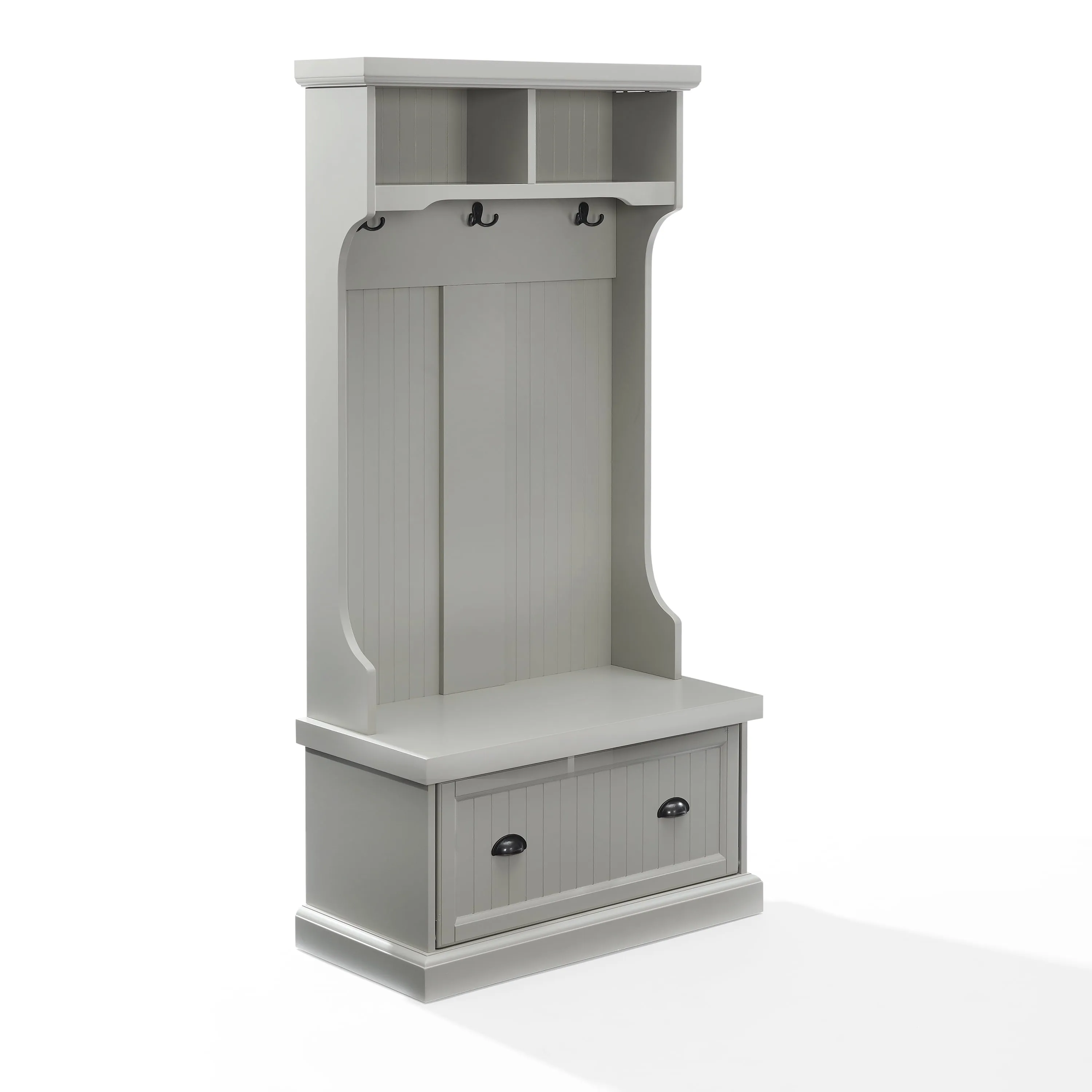 everyday Shoreline Coastal MDF Wood Hall Tree in White
