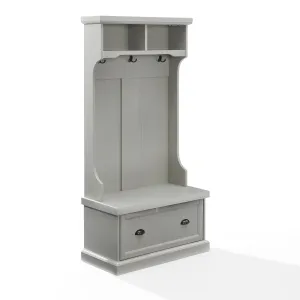 everyday Shoreline Coastal MDF Wood Hall Tree in White