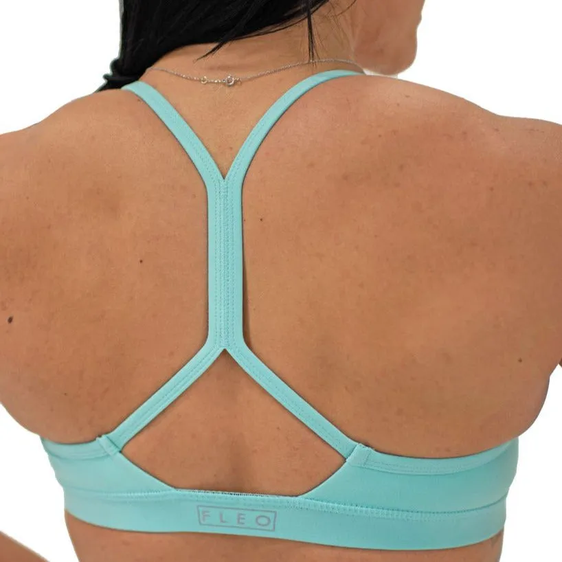 FLEO Reinette Sports Bra - Aqua Splash x Katie Crewe