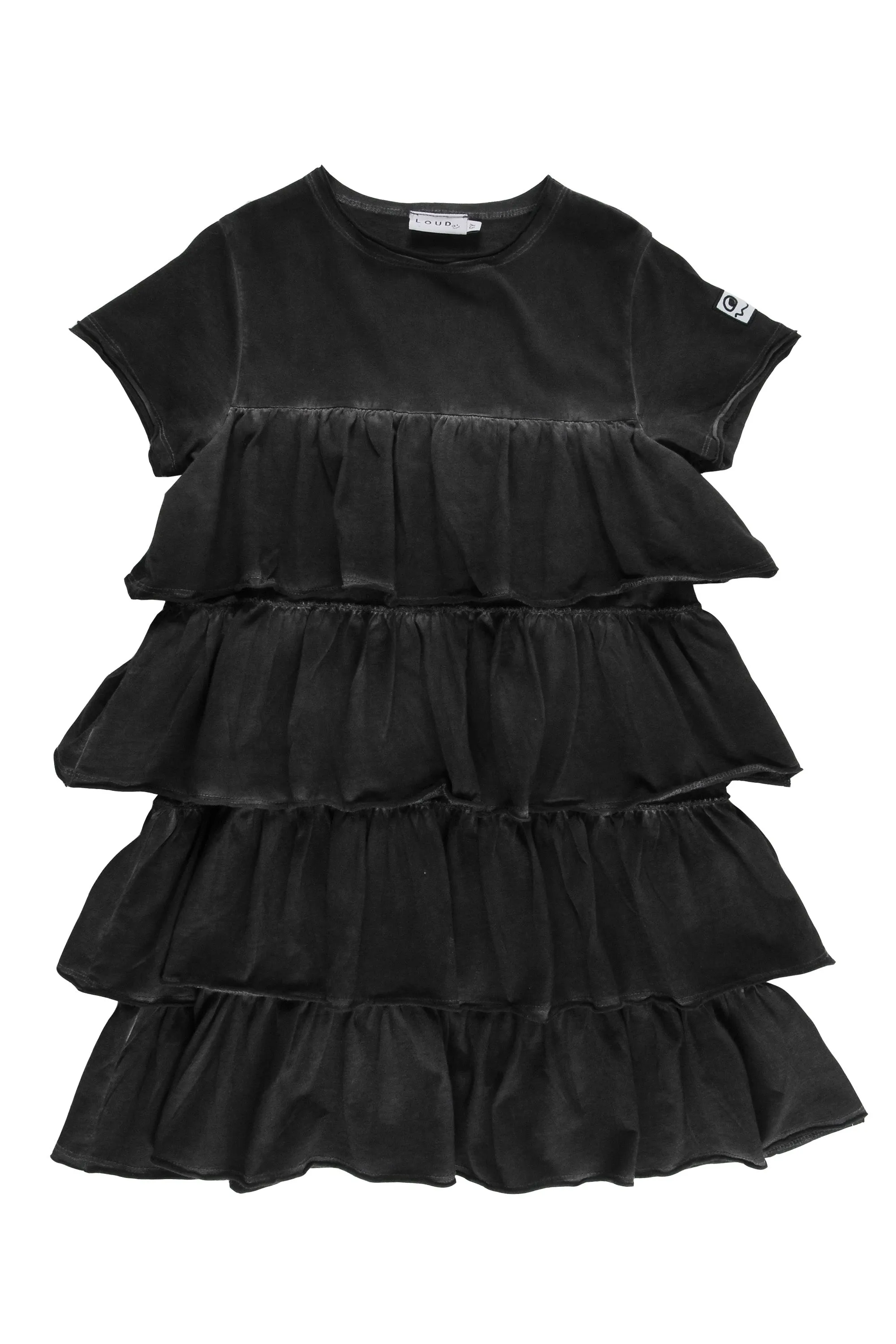 LOUD APPAREL PURE DYE RUFFLE DRESS