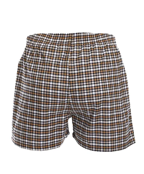 Men's Plaid Boxer, Stylish Comfy Made Cotton - Black