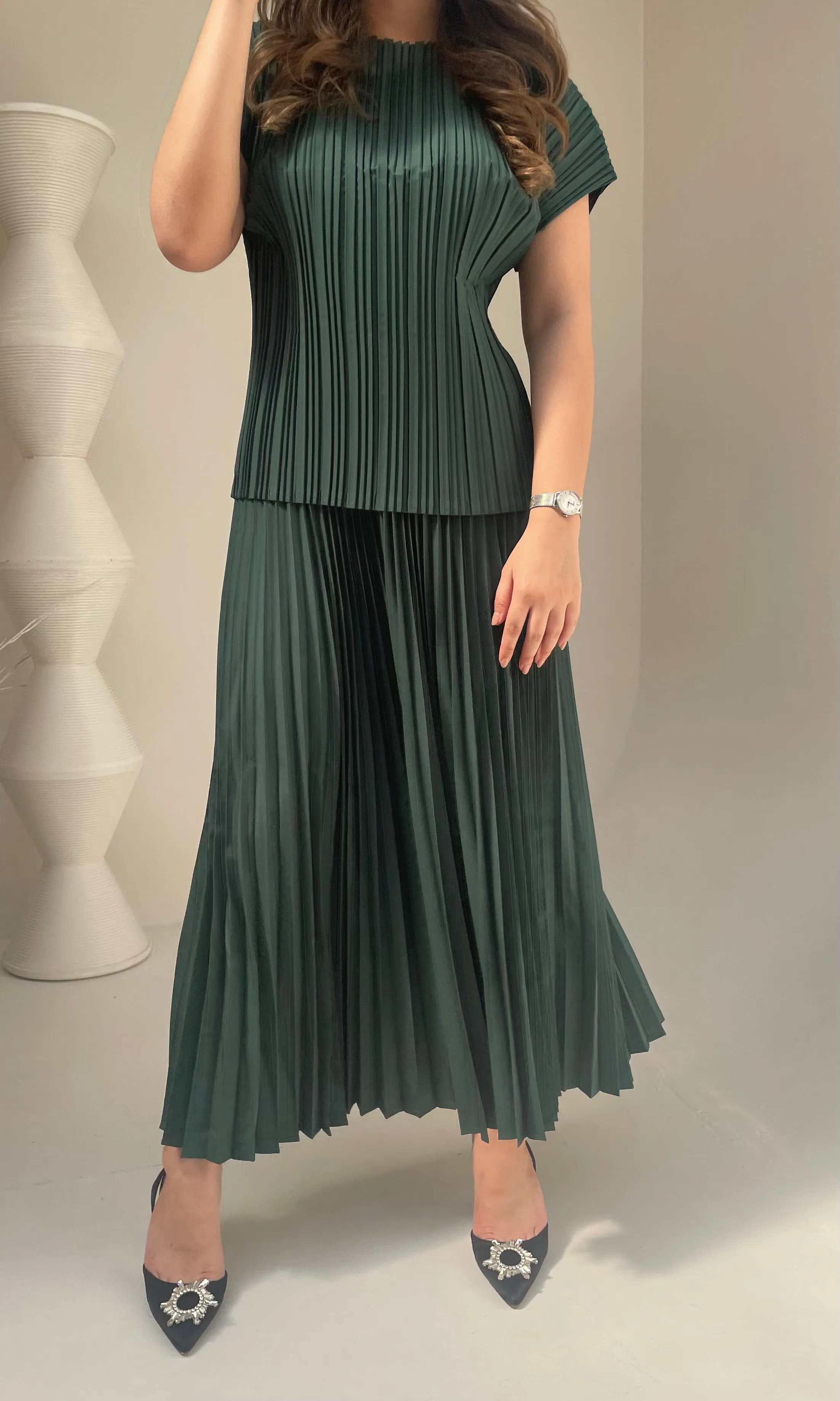 New Colors Priya Set Short Sleeve Top with Skirts