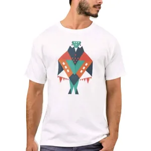 Nutcase Designer Round Neck Men's T-Shirt Wrinkle-Free Poly Cotton Tees - Bird Attitude