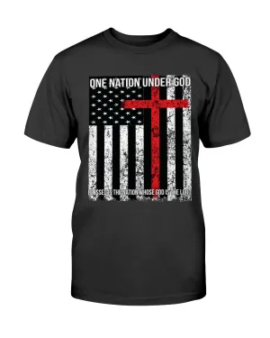 One Nation Under God. Blessed is the Nation Whose God is the Lord T-Shirt