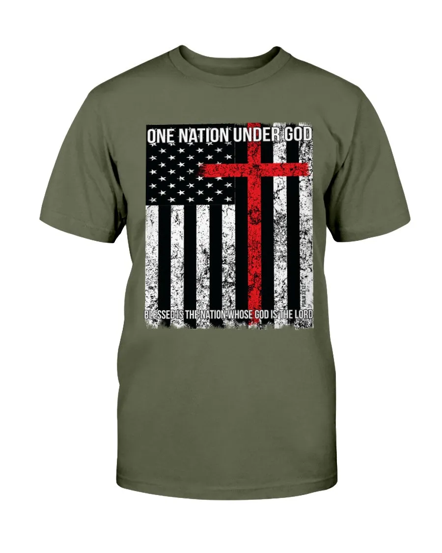 One Nation Under God. Blessed is the Nation Whose God is the Lord T-Shirt