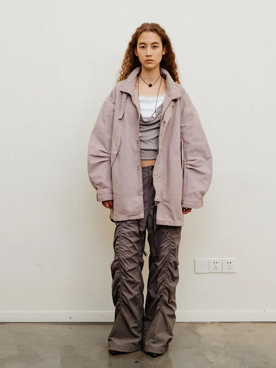 Pleated Casual Paratrooper Pants