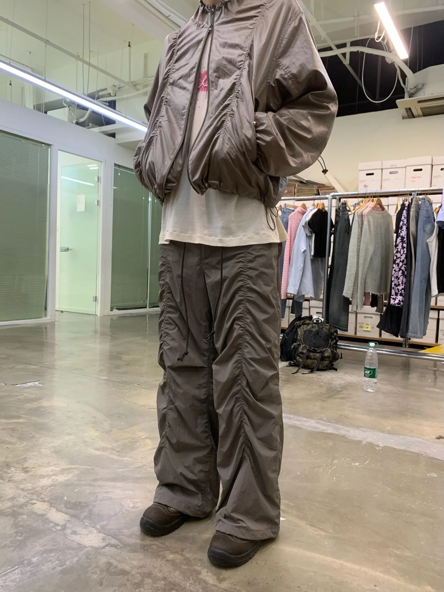 Pleated Casual Paratrooper Pants