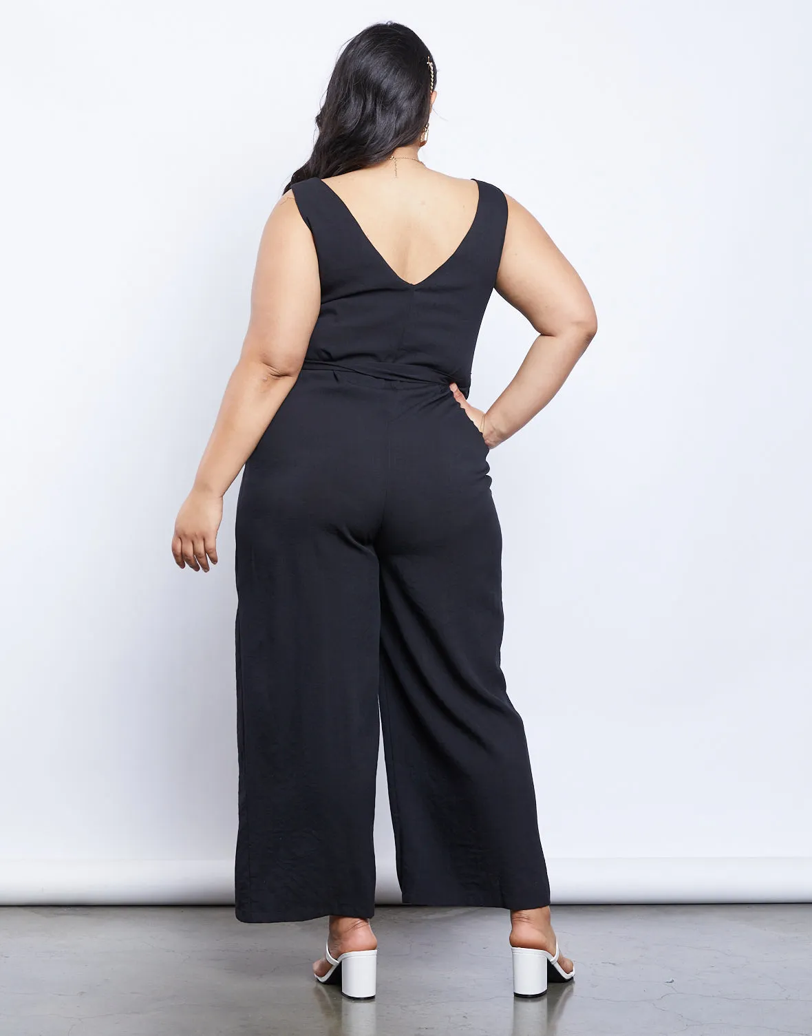 Chic Plus Size Jetsetter Button-Up Jumpsuit for Women