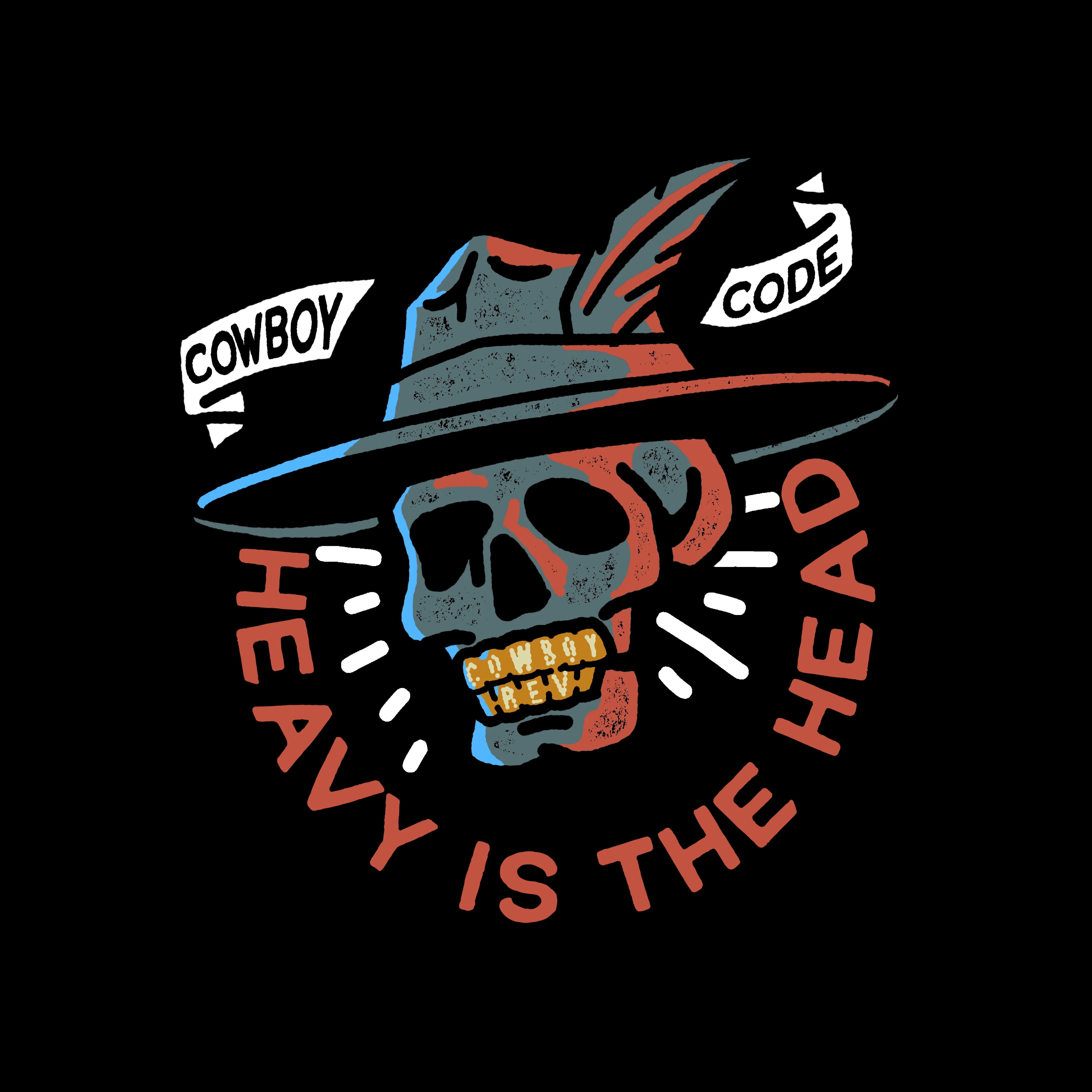 "Heavy Is The Head" Cowboy Revolution Short Sleeve Tri-Blend Tee