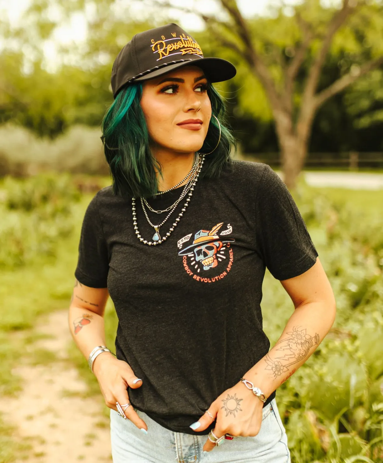 "Heavy Is The Head" Cowboy Revolution Short Sleeve Tri-Blend Tee