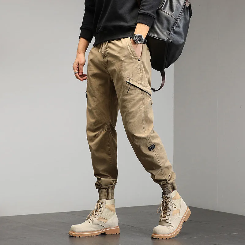 Retro Multi-Pocket Casual Pants