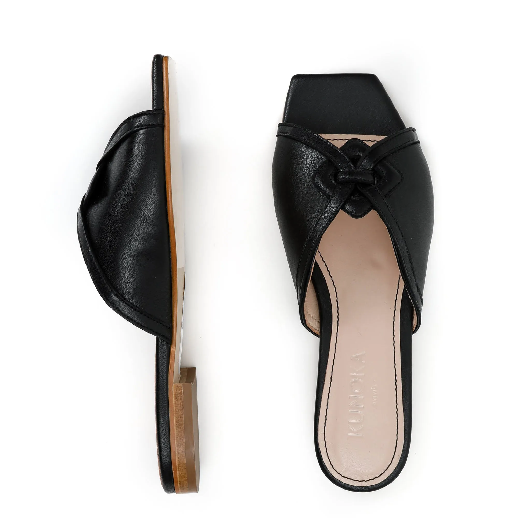 SANDRINE flat sandal - Crow