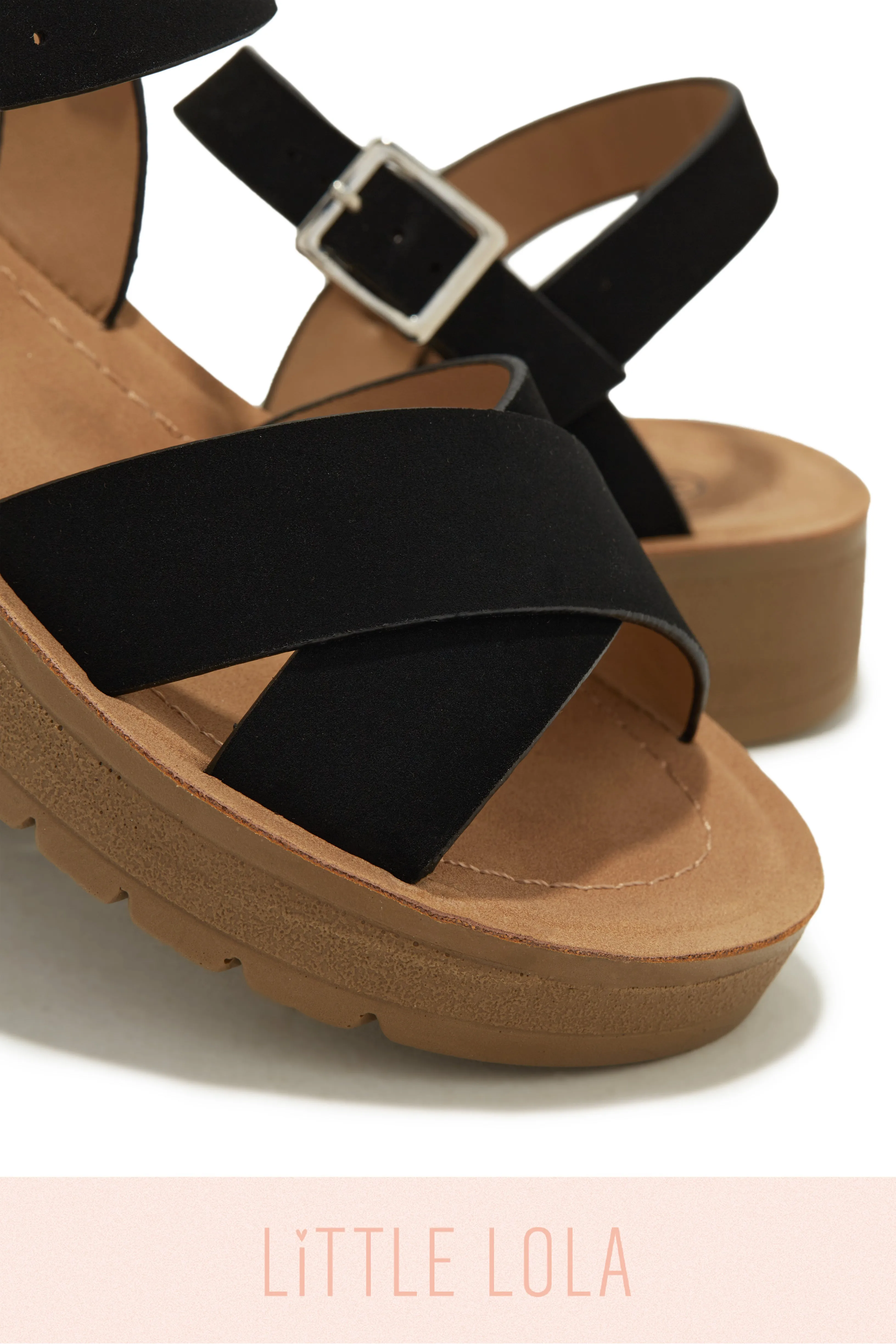 Sandy Days Kids Flat Sandals - Black