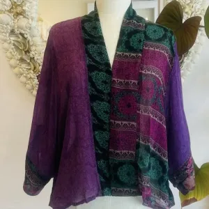 Short Silk Kimono – Violet