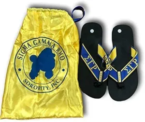 Sigma Gamma Rho Sorority Ladies Thong-Style Flip Flop Sandals (8)