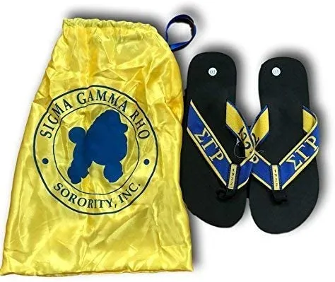 Sigma Gamma Rho Sorority Ladies Thong-Style Flip Flop Sandals (8)