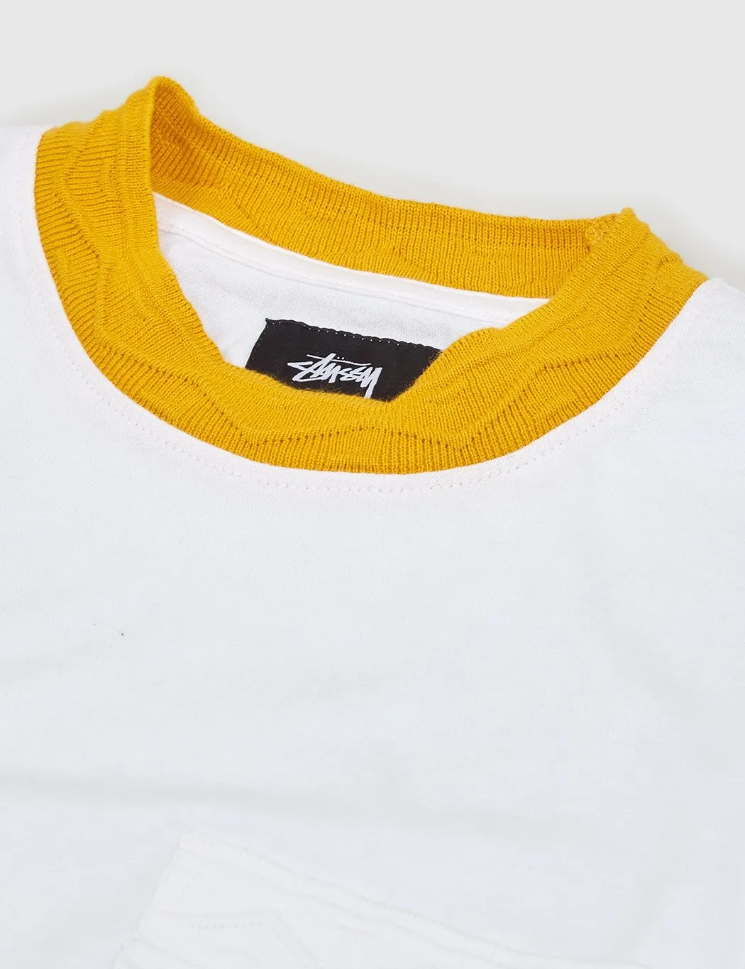 Stussy Jacquard Neck T-Shirt - White