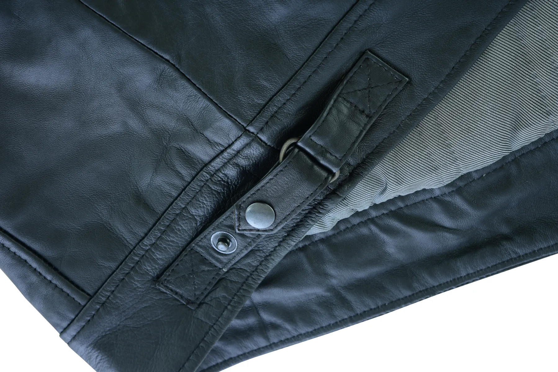 Vance Leather Men's Cafe Racer Gatsby Black Waxed Lambskin Motorcycle Leather Jacket