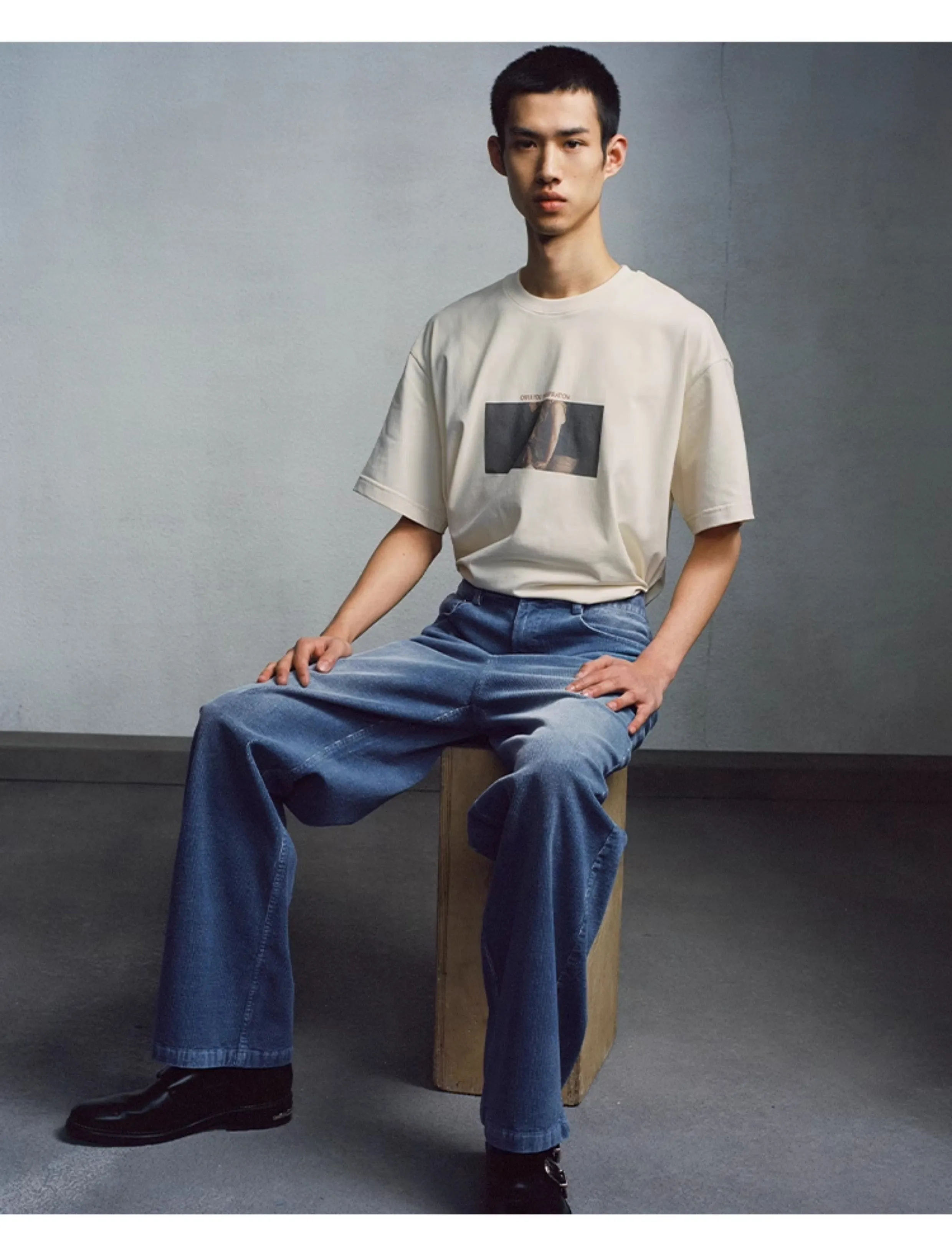 Vintage wash casual pants