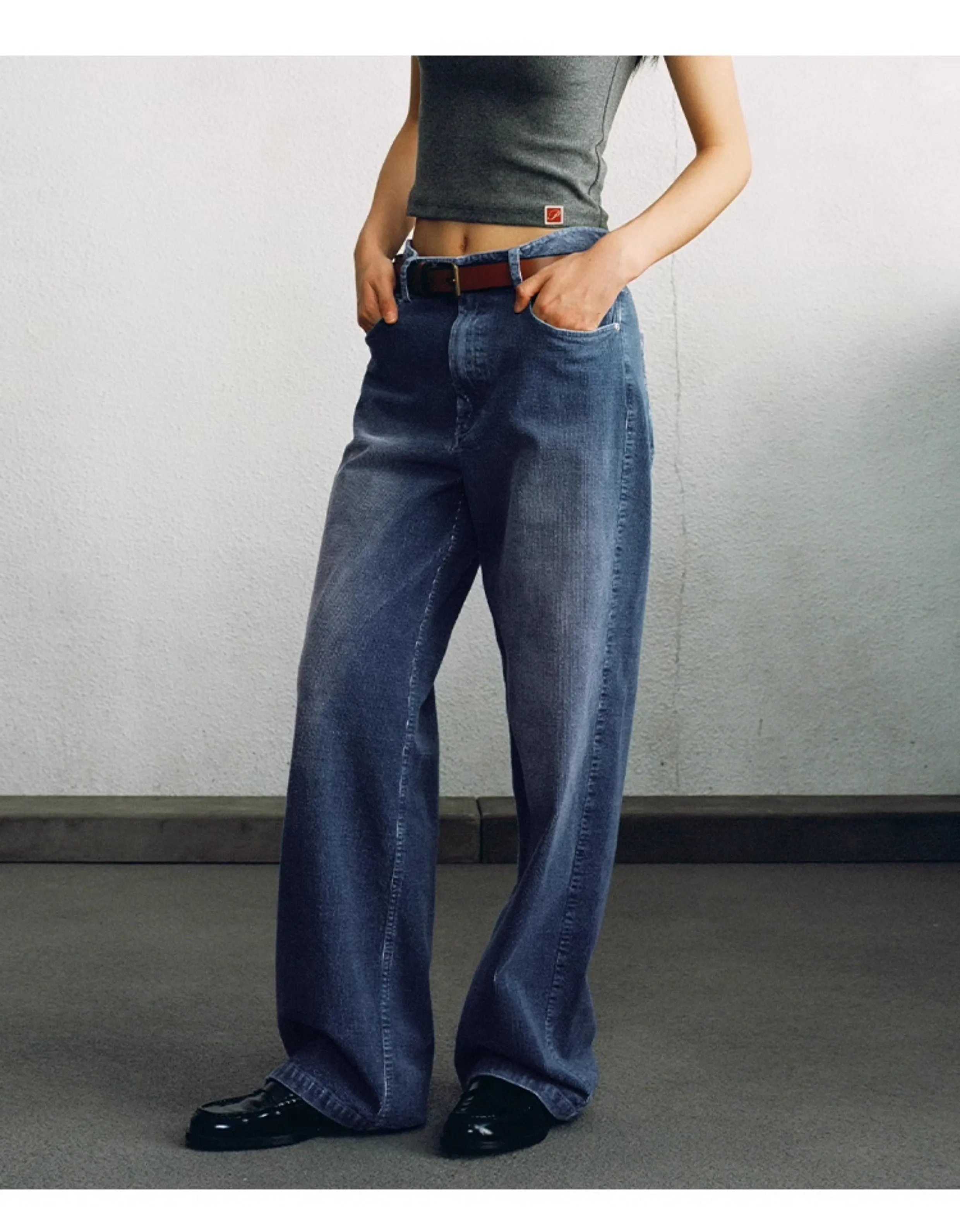 Vintage wash casual pants