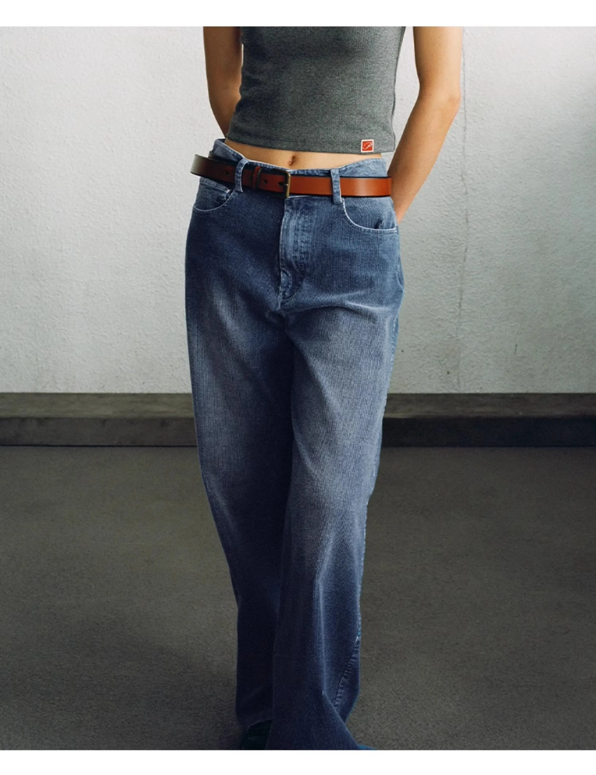 Vintage wash casual pants