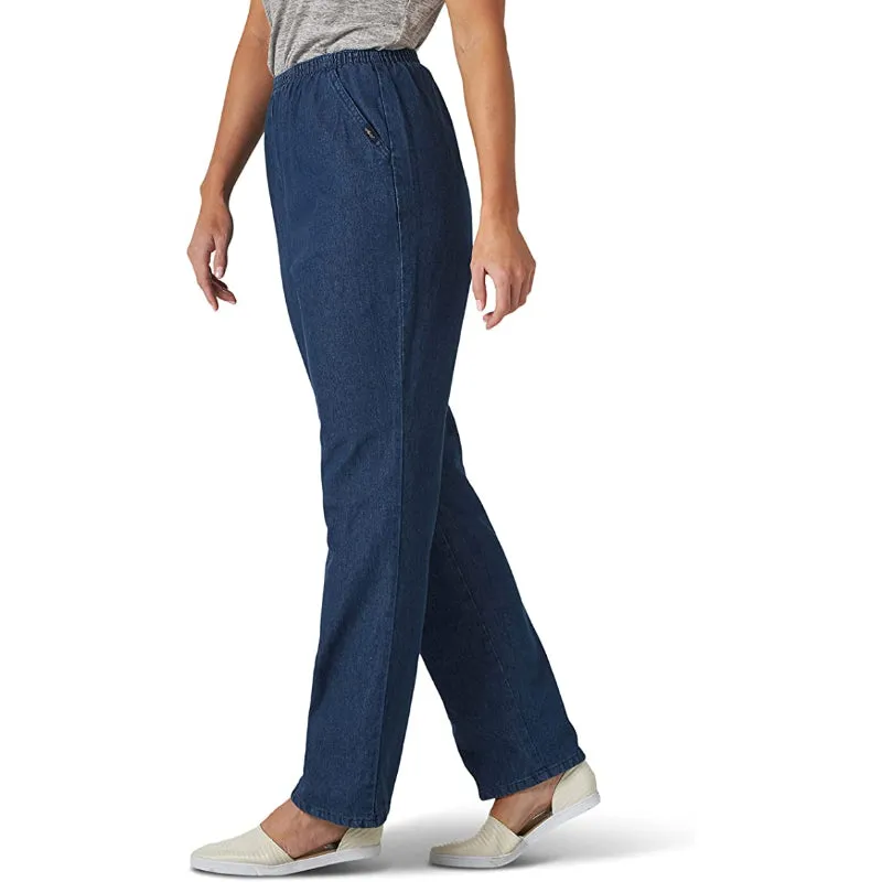 Women Cotton Pull-On Pant With Elastic Waist